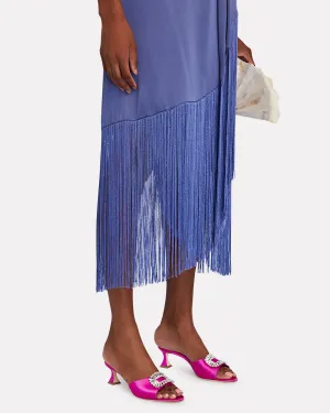 Laalita 50 Crystal Satin Mules
