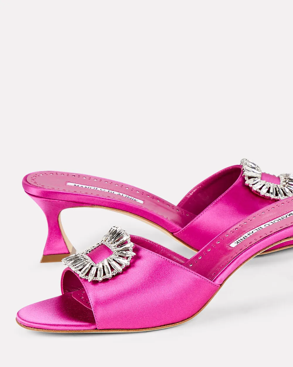 Laalita 50 Crystal Satin Mules