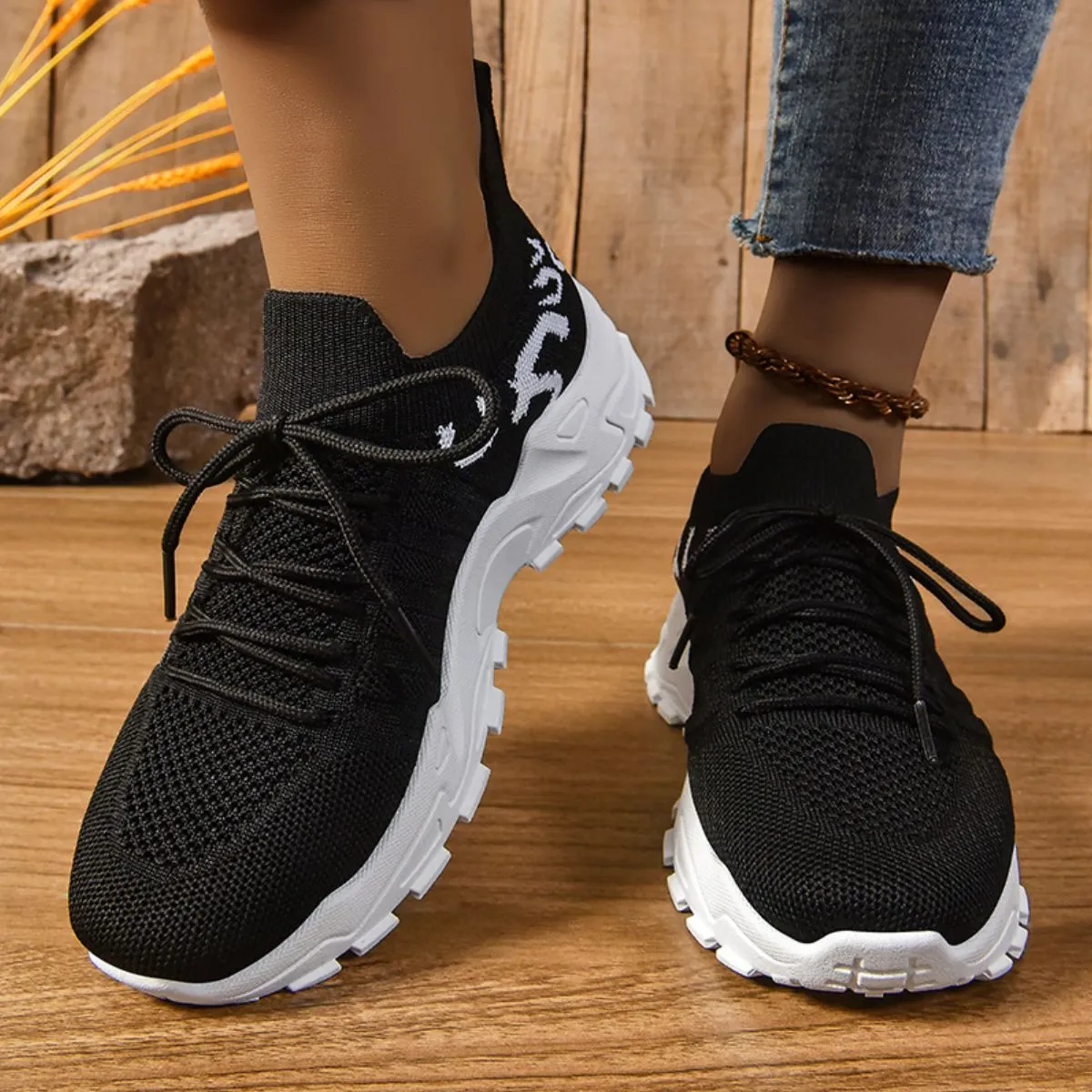 Lace Up Mesh Breathable Athletic