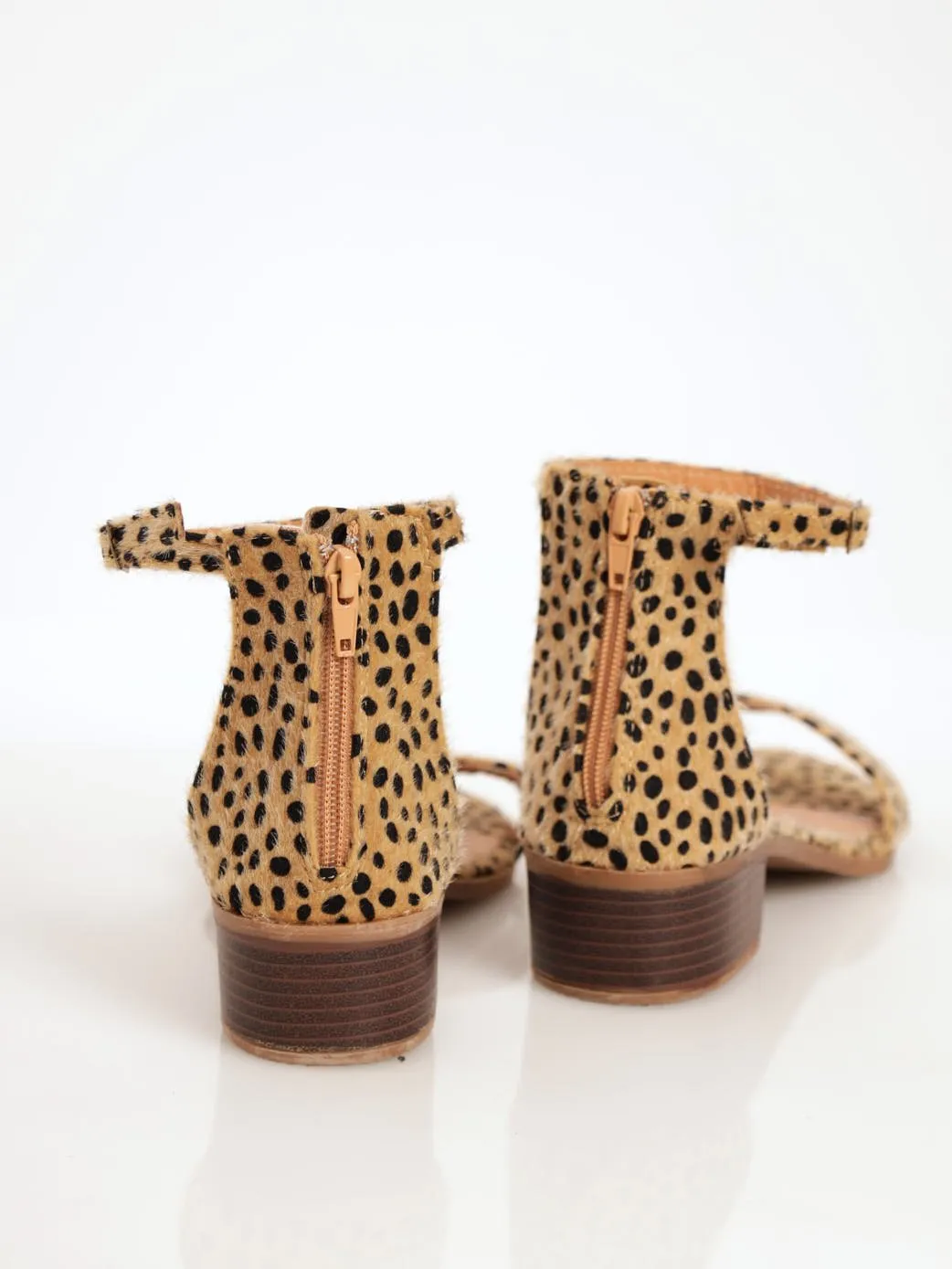 Ladies Printed Closed Quarter Mule Sandal Low Block Heel