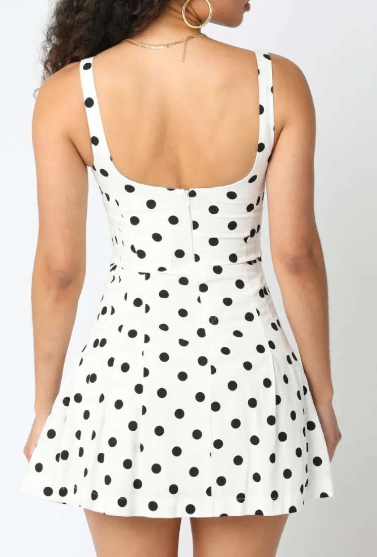 Lalani Polka Dot Mini Dress
