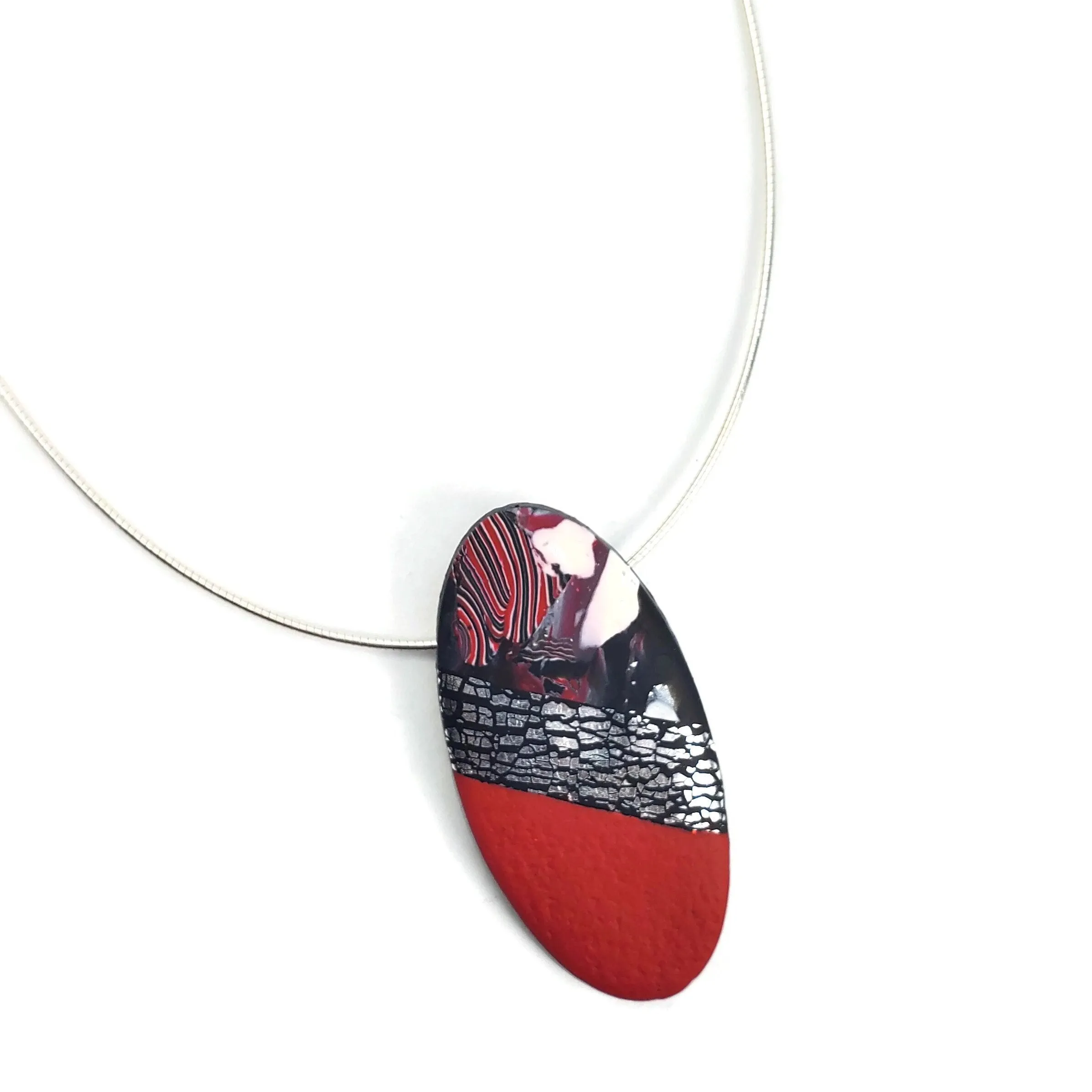 Large Oval Pendant - Scarlett