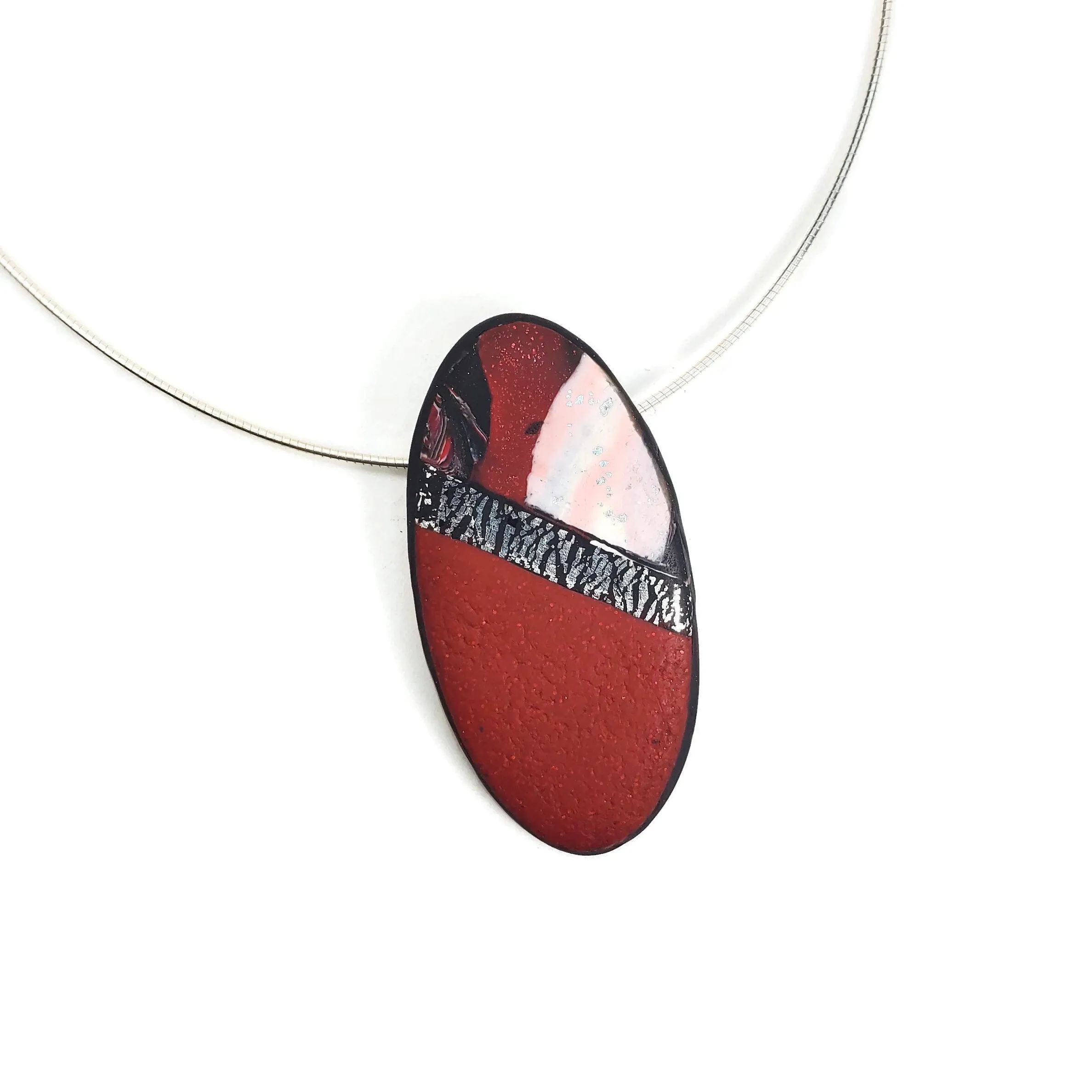 Large Oval Pendant - Scarlett