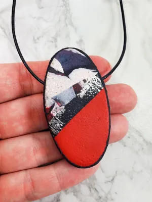 Large Oval Pendant - Scarlett