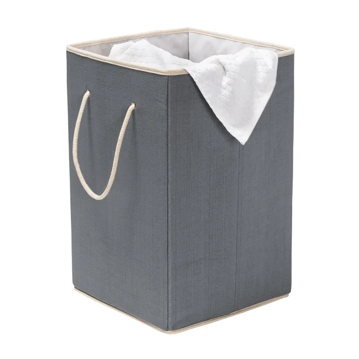 LARGE RESIN SQUARE HAMPER GREY