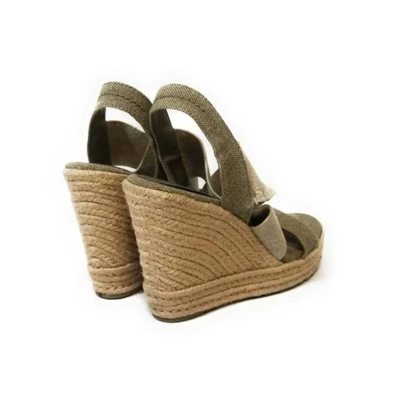 Lauren Ralph Lauren Erica Espadrille Wedge Sandals Platform Heels Size 9.5