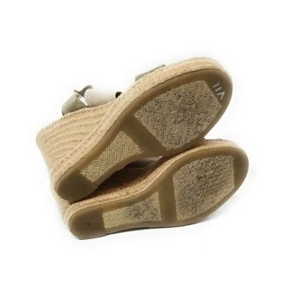 Lauren Ralph Lauren Erica Espadrille Wedge Sandals Platform Heels Size 9.5