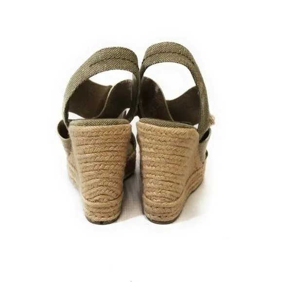 Lauren Ralph Lauren Erica Espadrille Wedge Sandals Platform Heels Size 9.5