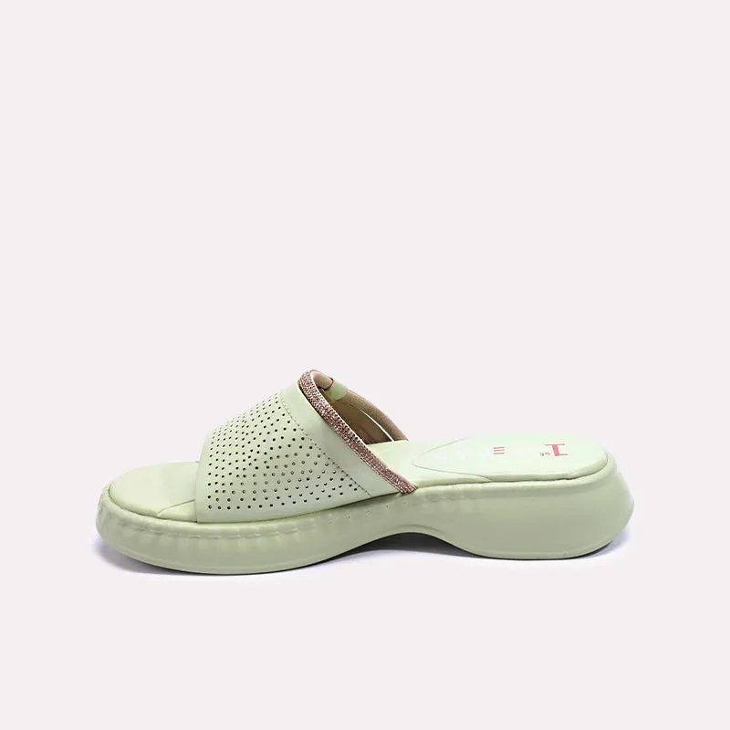Light Green Comfy Casual Slippers 0412489