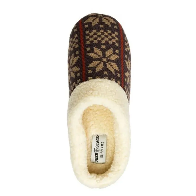 LODGE Men's Closure-Toe Knit Comfort Slippers Shoes