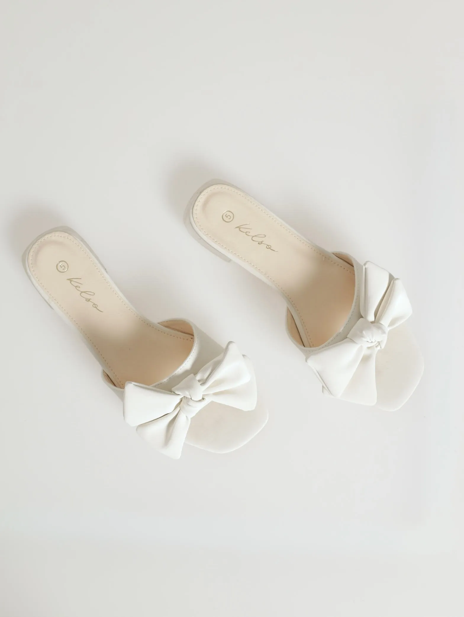 Low Persepx Block Heel Mule - White
