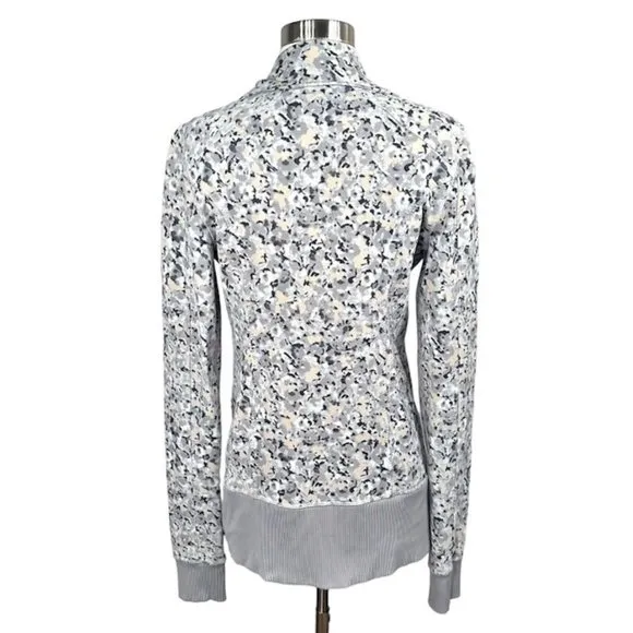 Lululemon Nice Asana Jacket Not So Petite Fleur Silver Spoon