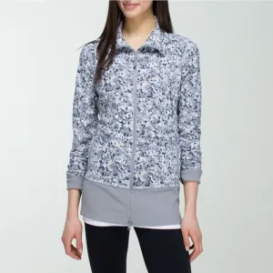 Lululemon Nice Asana Jacket Not So Petite Fleur Silver Spoon