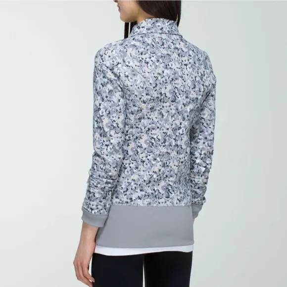 Lululemon Nice Asana Jacket Not So Petite Fleur Silver Spoon