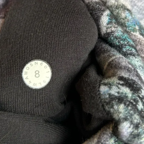 Lululemon Scuba Hoodie Light Cotton Fleece Springscape Blue Grey Multi Sz 8