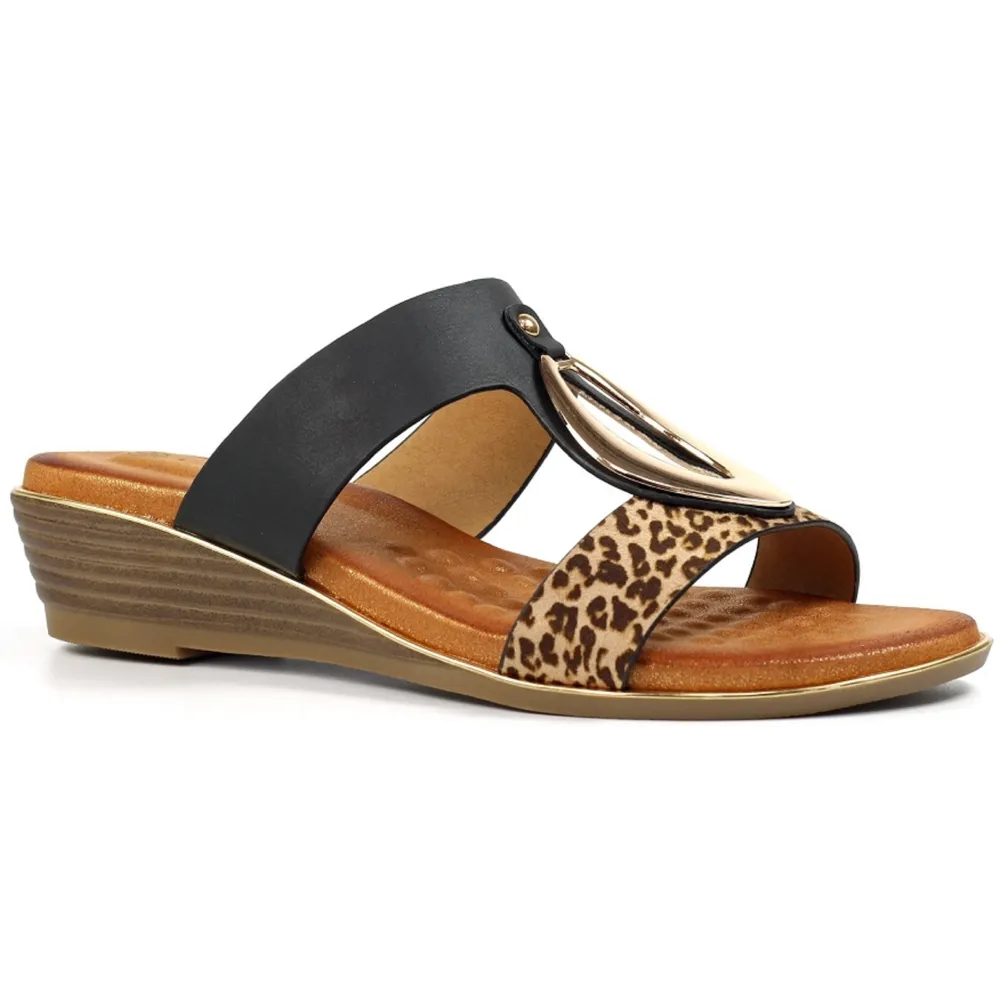 Lunar Paradise Black Sandals