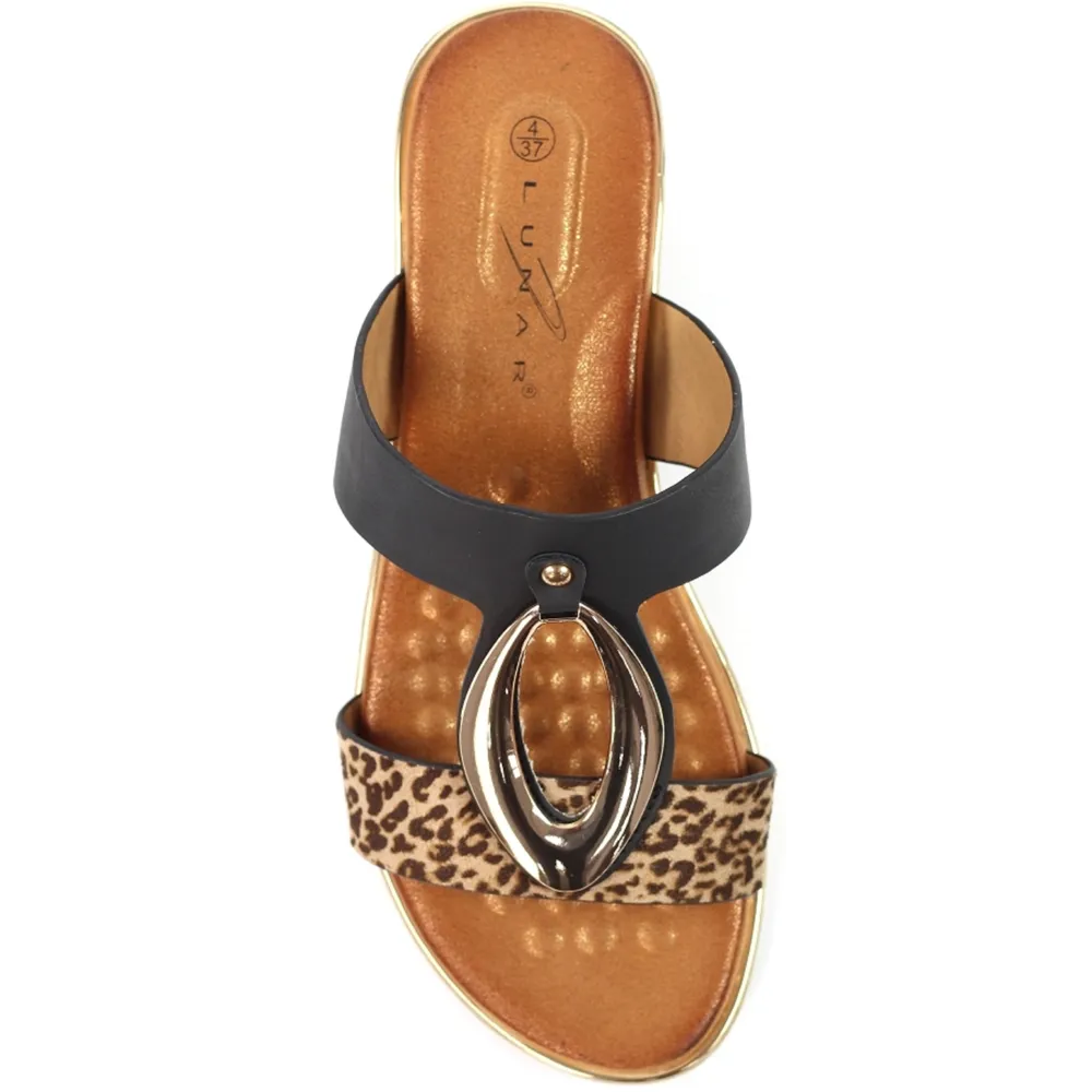 Lunar Paradise Black Sandals