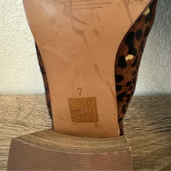 Madewell The Carey Mule in Painted Leopard Calf Hair, Size 7