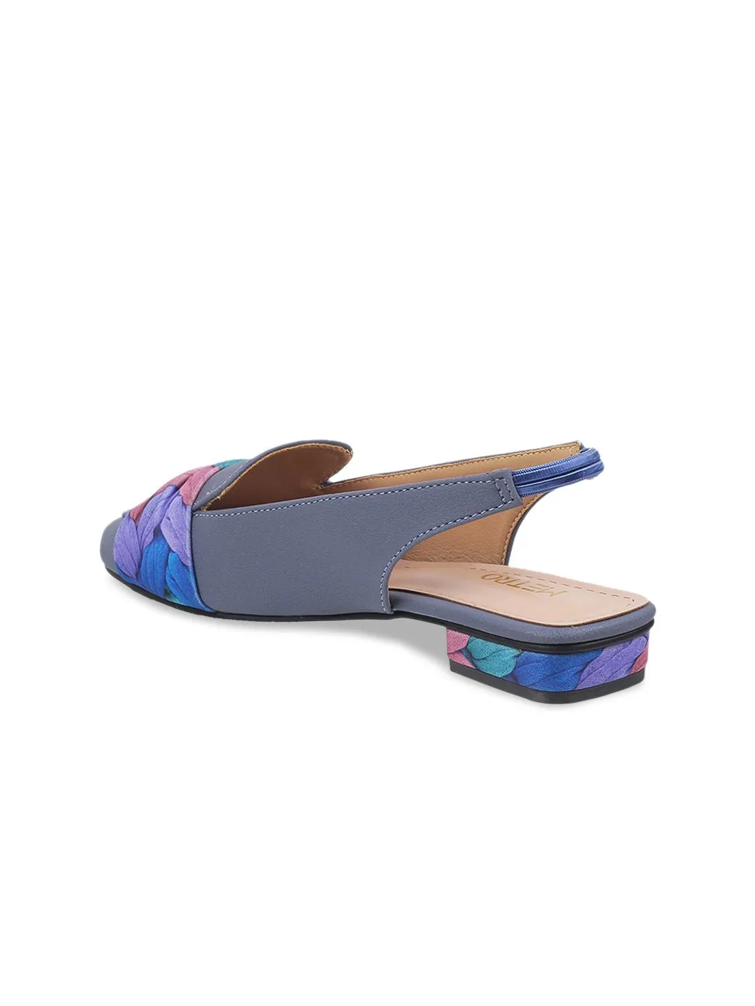 Metro Printed Block Mules With Bows