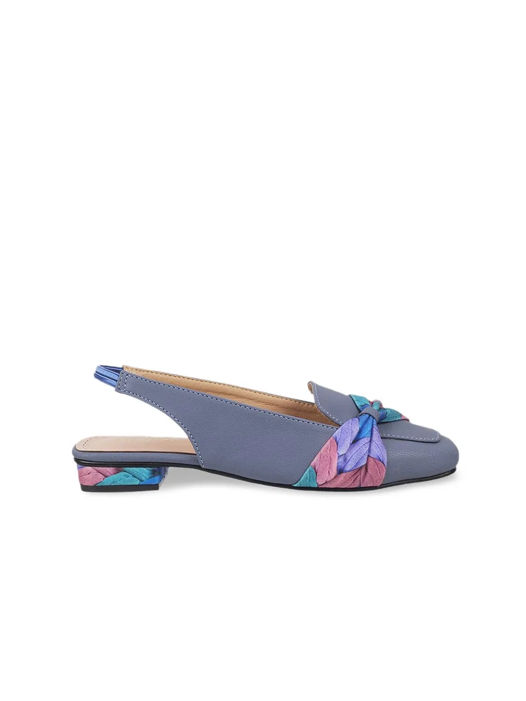Metro Printed Block Mules With Bows