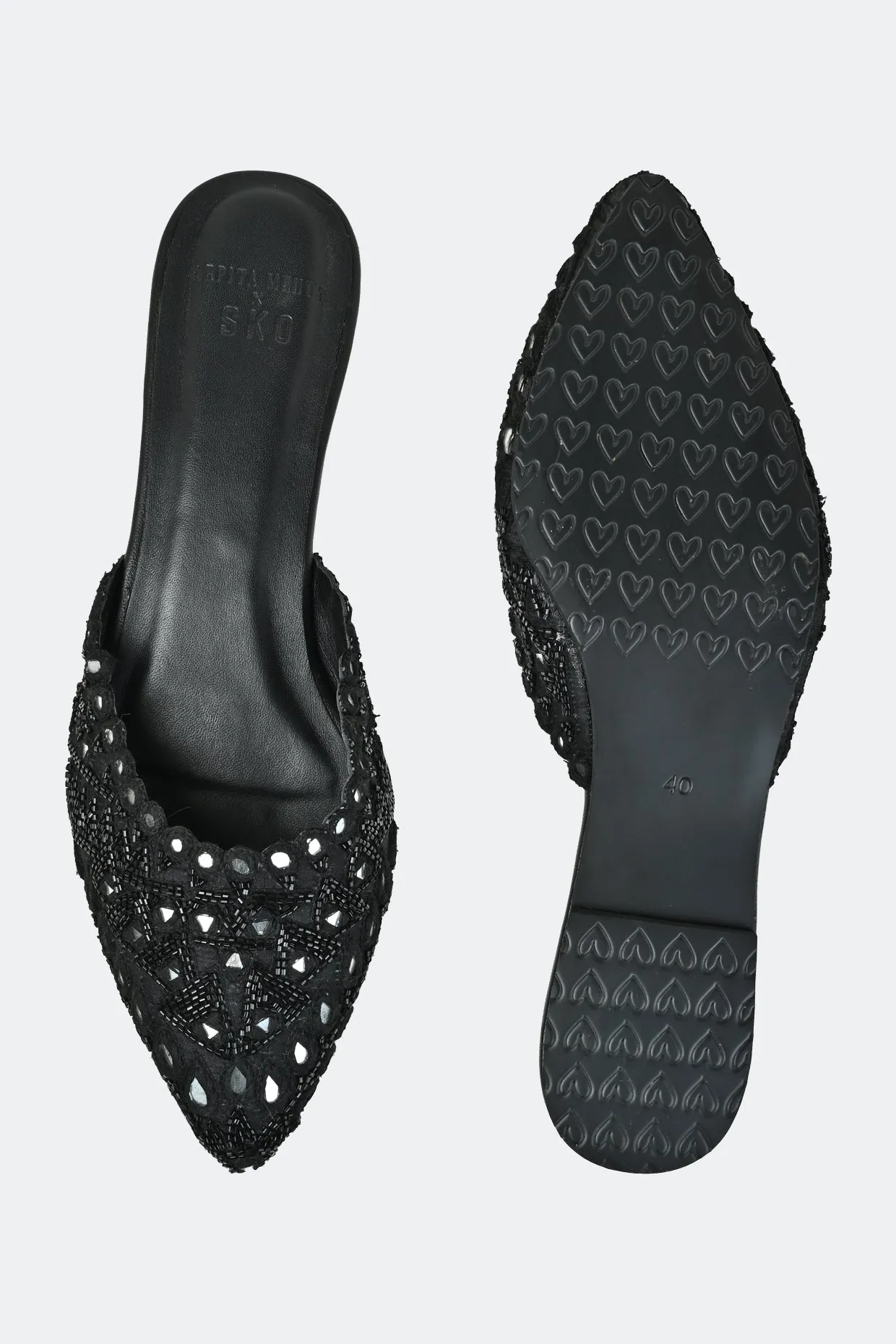 Midnight Elegance Mules For Women