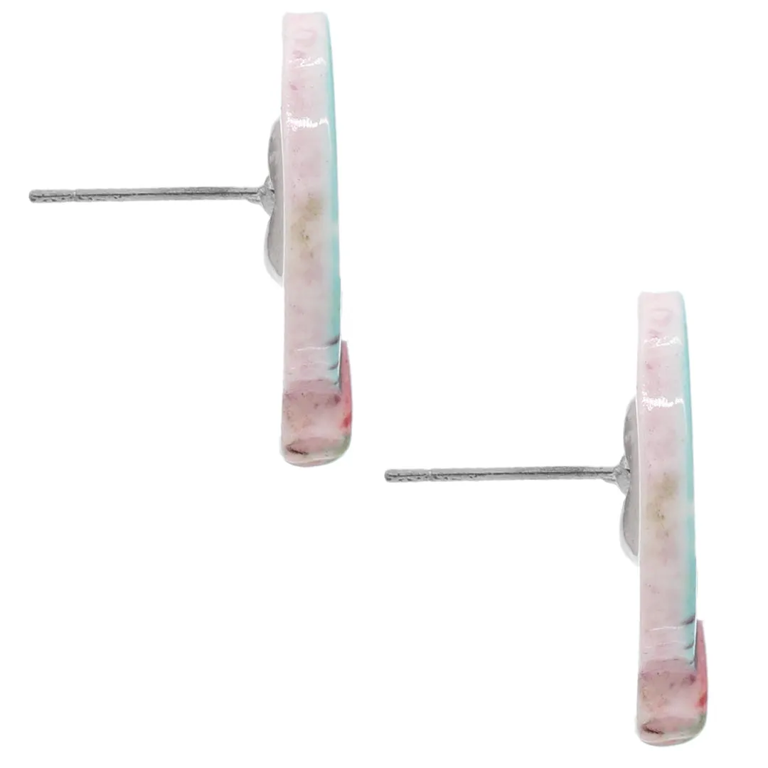 Mint Green Hello Kitty Polka Dot Post Earrings