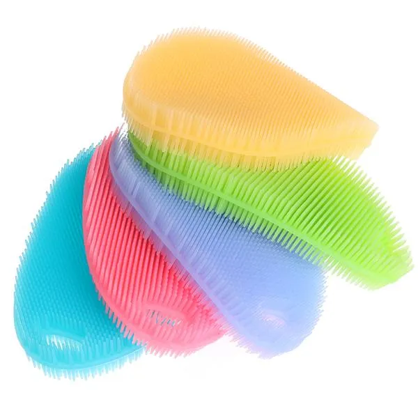 Multipurpose Food-Grade Antibacterial Silicone Oval Smart Scrub - 5 Colours Available!