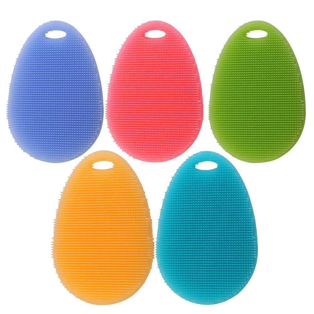 Multipurpose Food-Grade Antibacterial Silicone Oval Smart Scrub - 5 Colours Available!