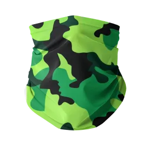 Neon Green Camo Sublimation Neck Gaiter