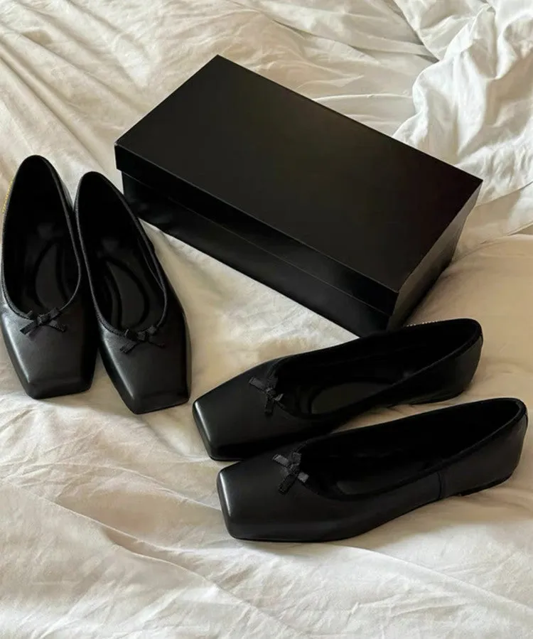 NEW & INSTOCK - Korean French Style Square Toe Ballet Flats