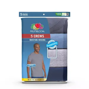 New in package! Fruit of the Loom Men's Crew Neck T-Shirt 5pk, Sz XL