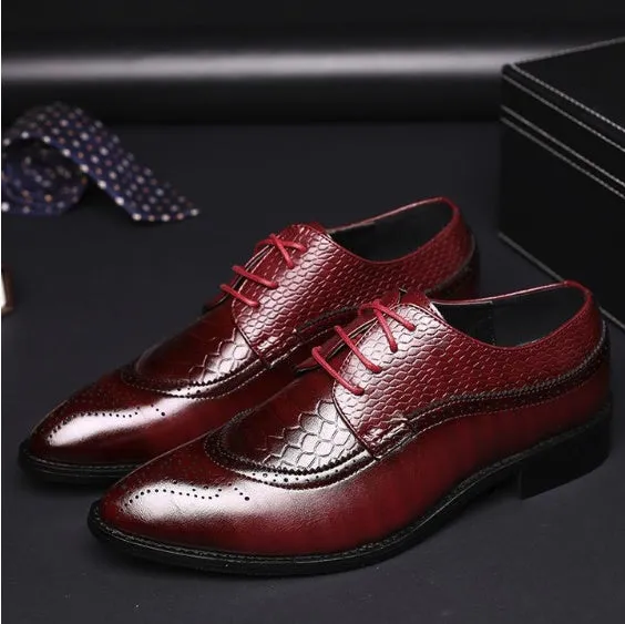 new spring men flats lace up male business oxfords men leather shoes