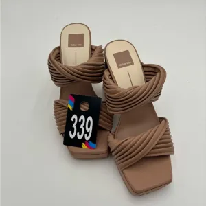 New Women’s Taupe Dolce Vita Beautiful Detailed Sandal Square Toe,size 10