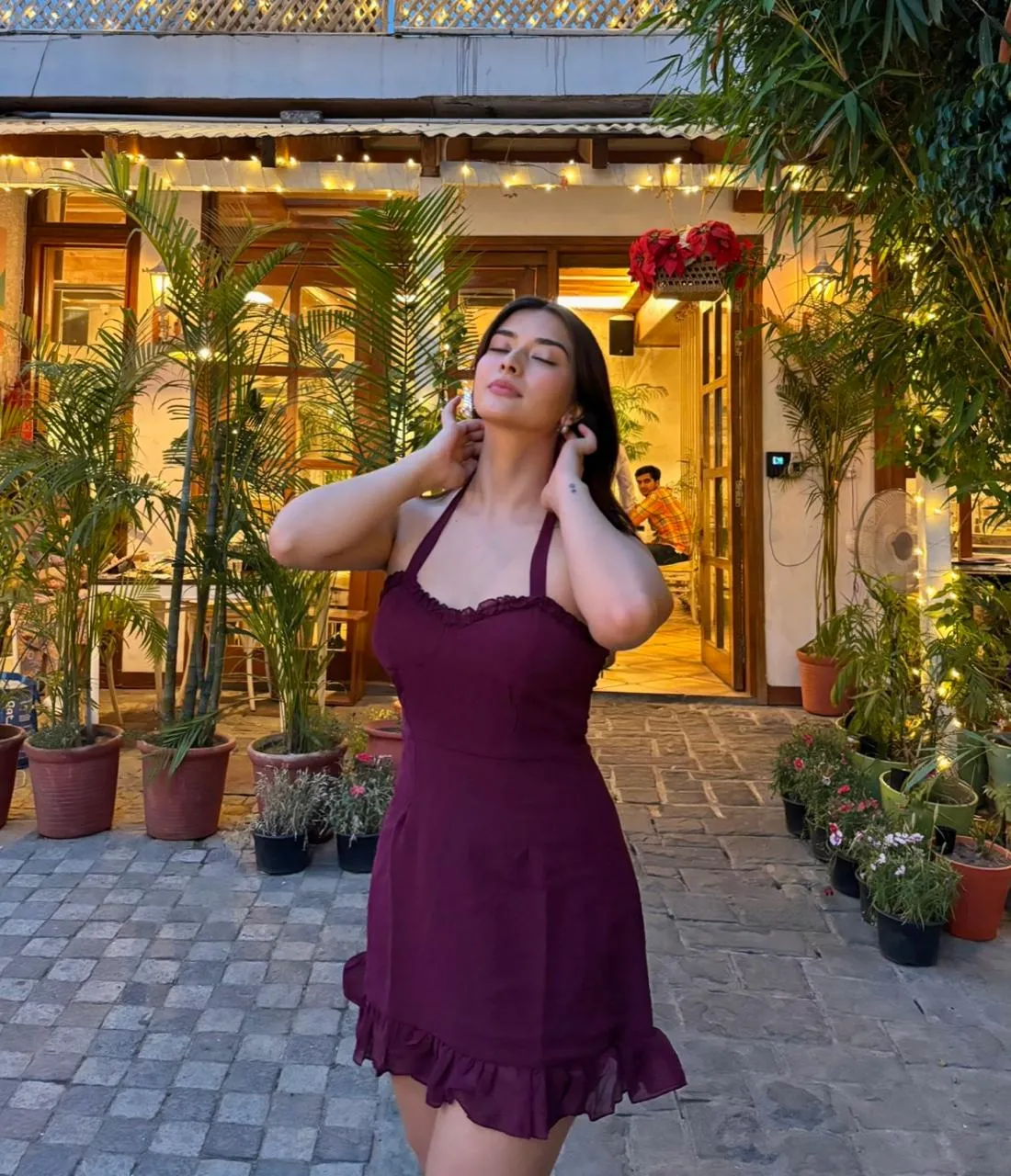 Nixie Mini Dress (Wine)