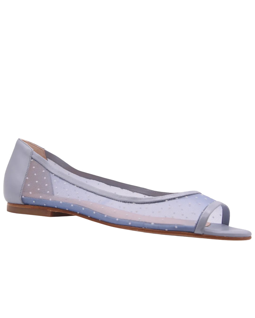 Noir - Light Blue Dot Mesh