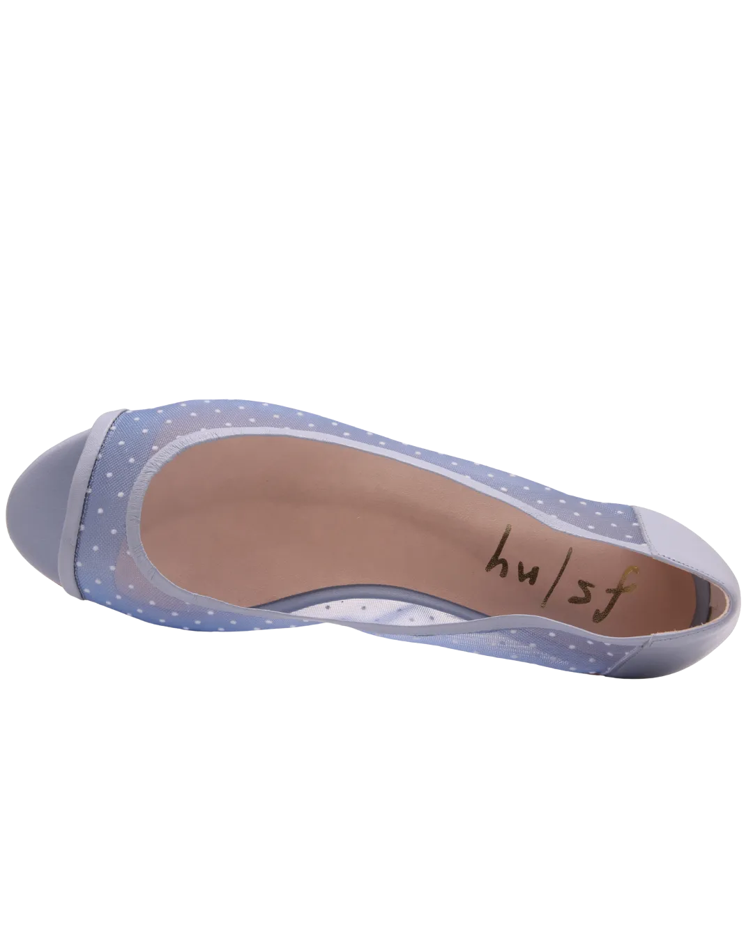 Noir - Light Blue Dot Mesh