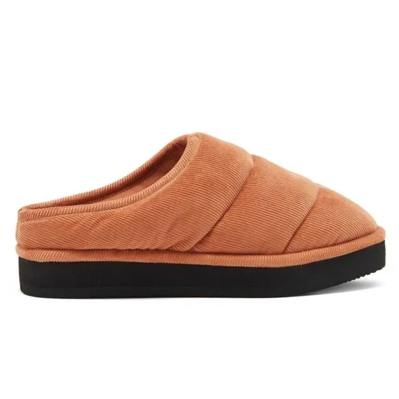 NWT Loeffler Randall Corduroy Puffer Cozy Slip-On Mules
