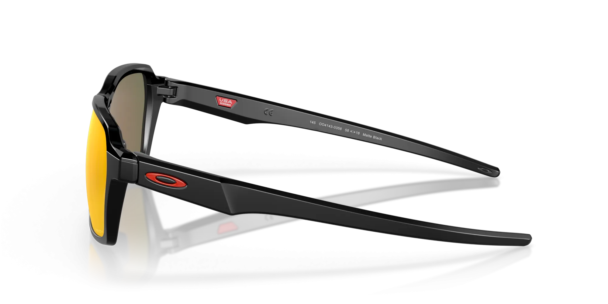 Oakley Parlay Sunglasses - Matte Black with Prizm Ruby Lenses