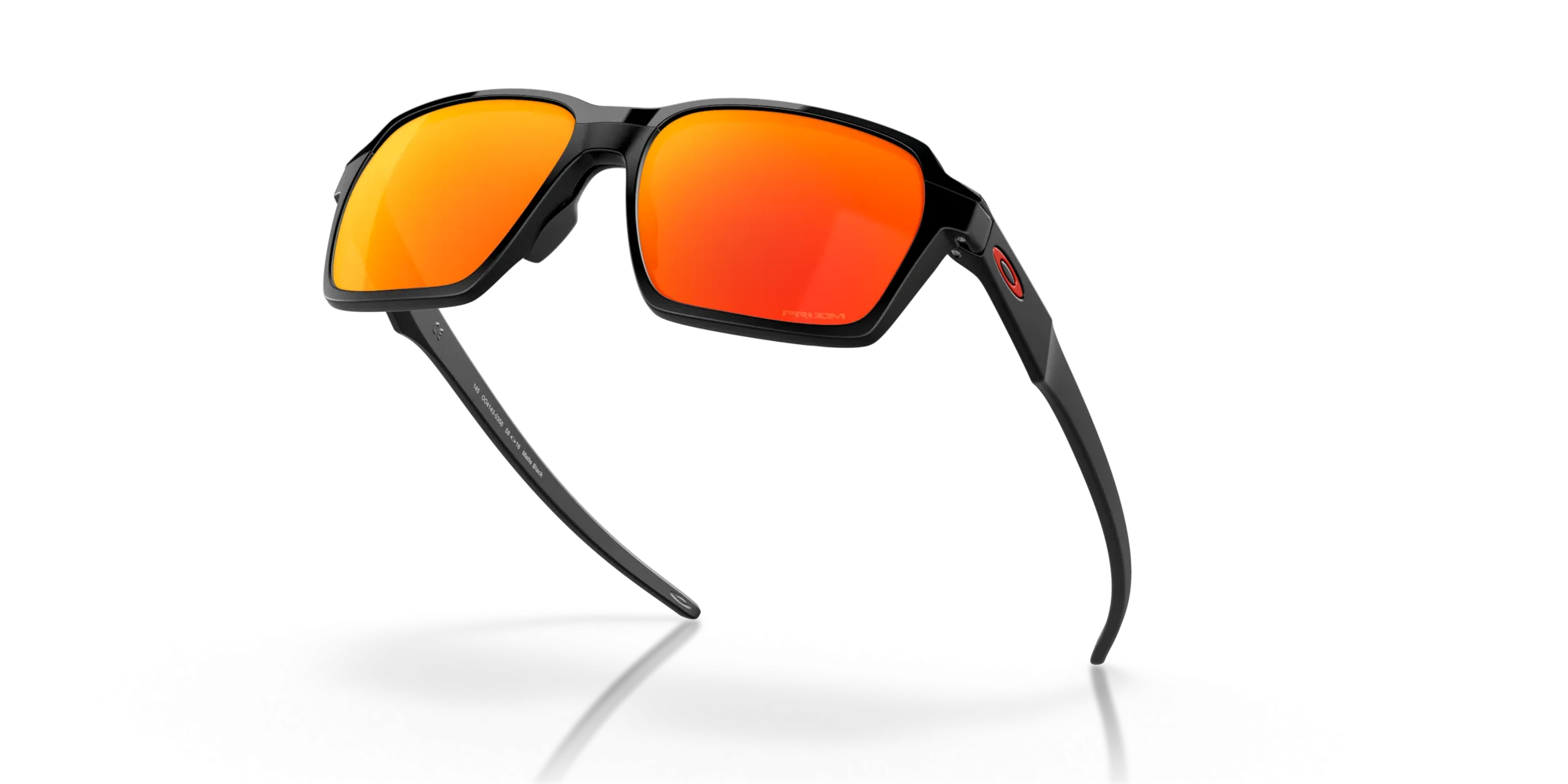 Oakley Parlay Sunglasses - Matte Black with Prizm Ruby Lenses