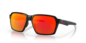 Oakley Parlay Sunglasses - Matte Black with Prizm Ruby Lenses
