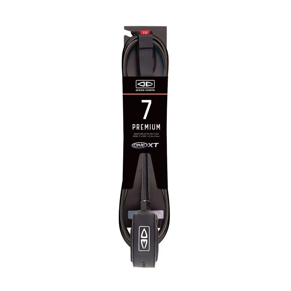 OCEAN & EARTH XT 7'0 ONE PIECE LEASH BLACK