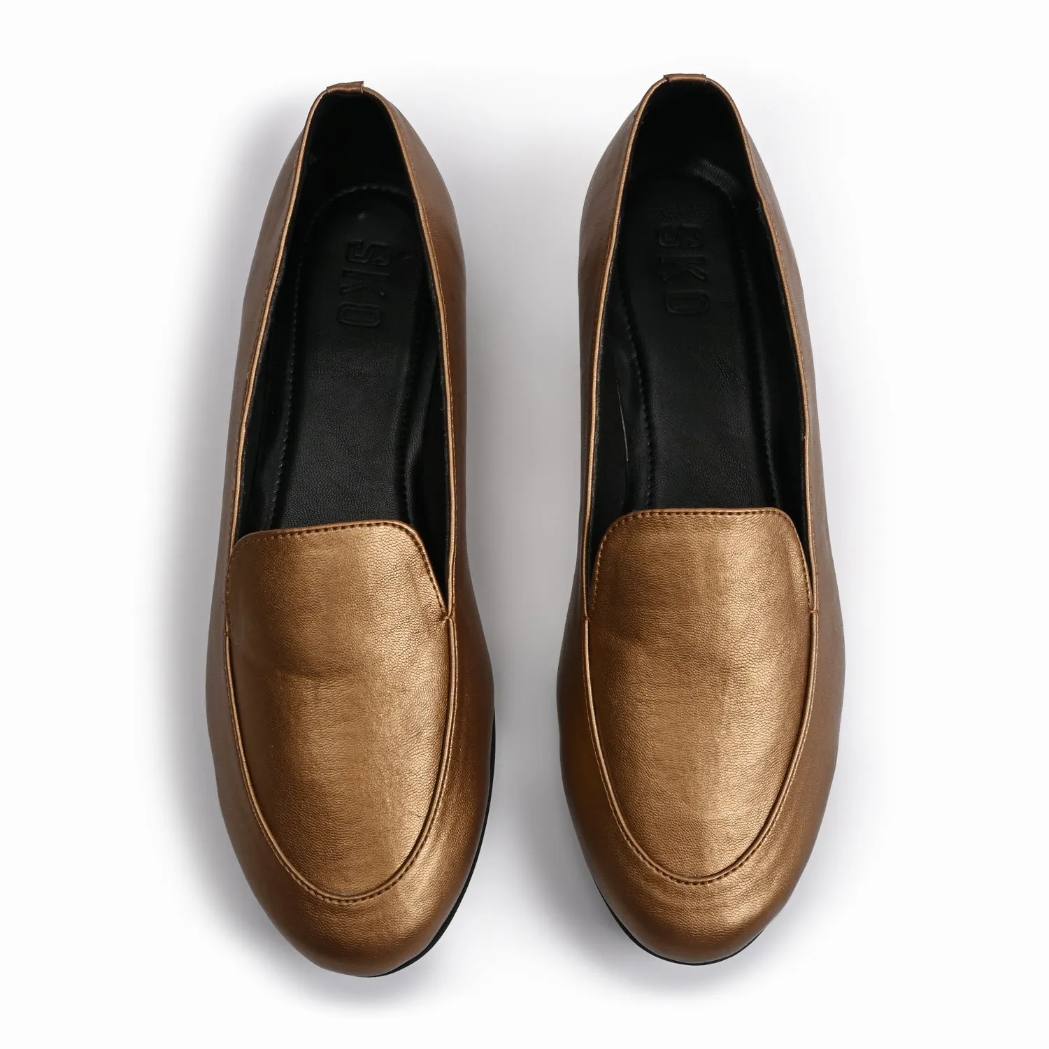 Olivia Bronze Loafers For Women