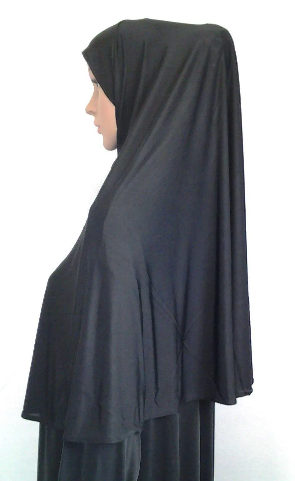 One-piece-Hijab Muslim Scarf/Islamic Headwear LightWeight ICESILK ASZ0215