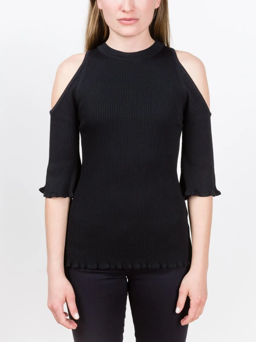 open shoulder sweater