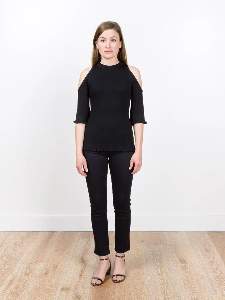 open shoulder sweater