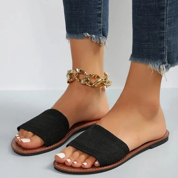 Open Toe Flats Sandals