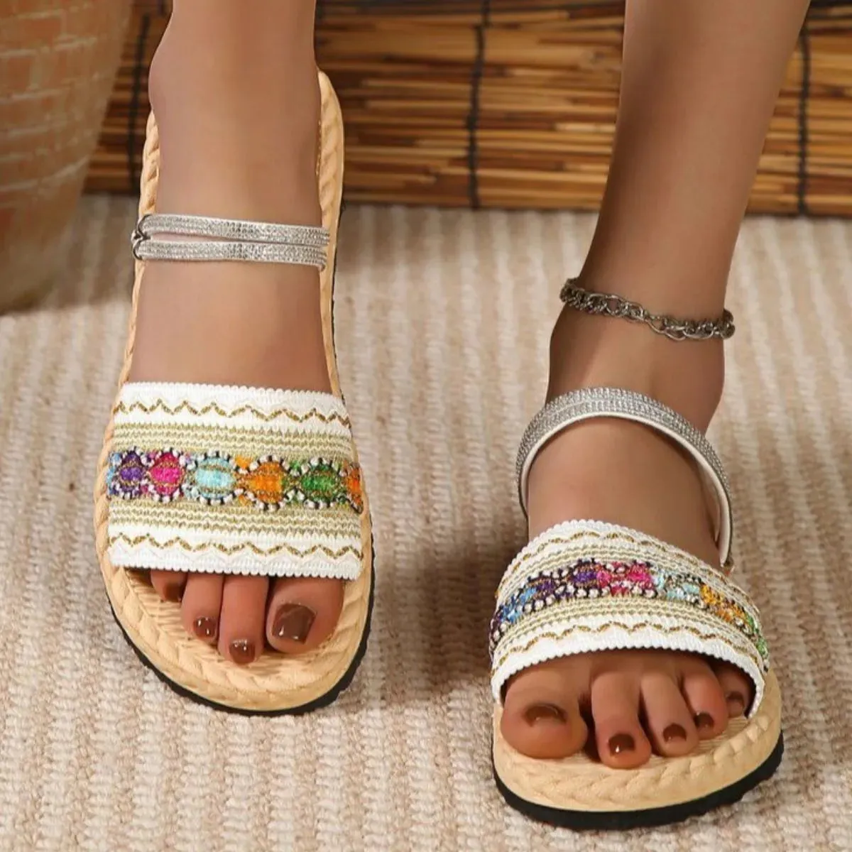 Open Toe Flats Sandals