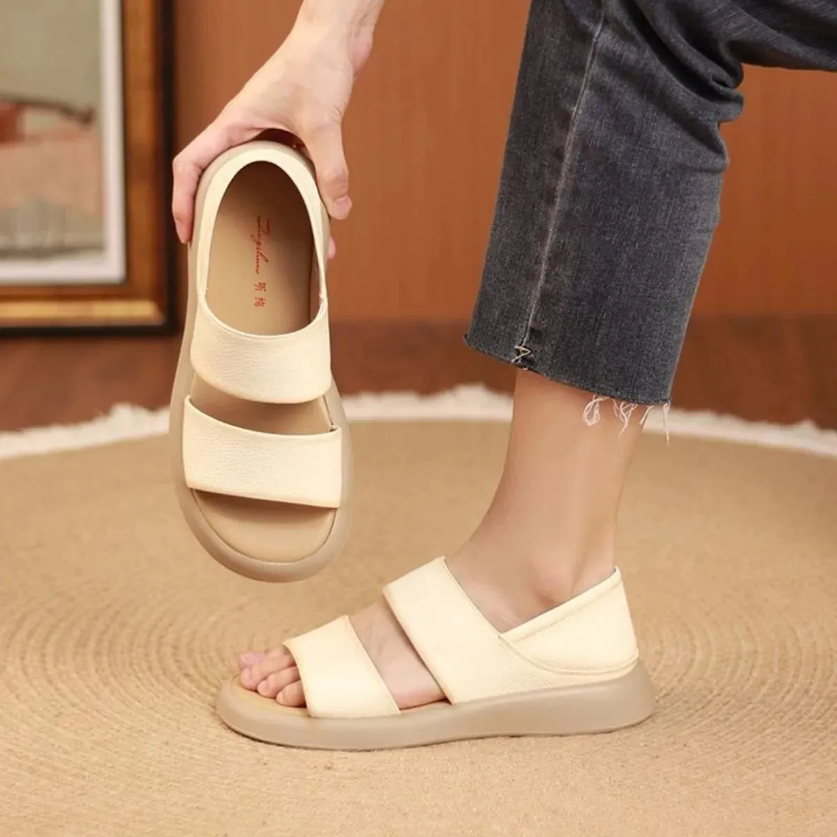 Open Toe Flats Sandals