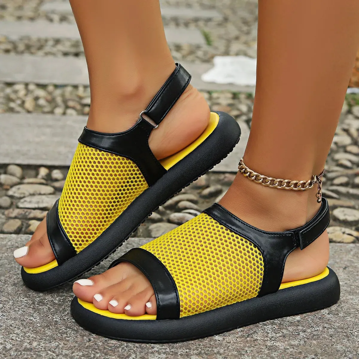 Open Toe Flats Sandals