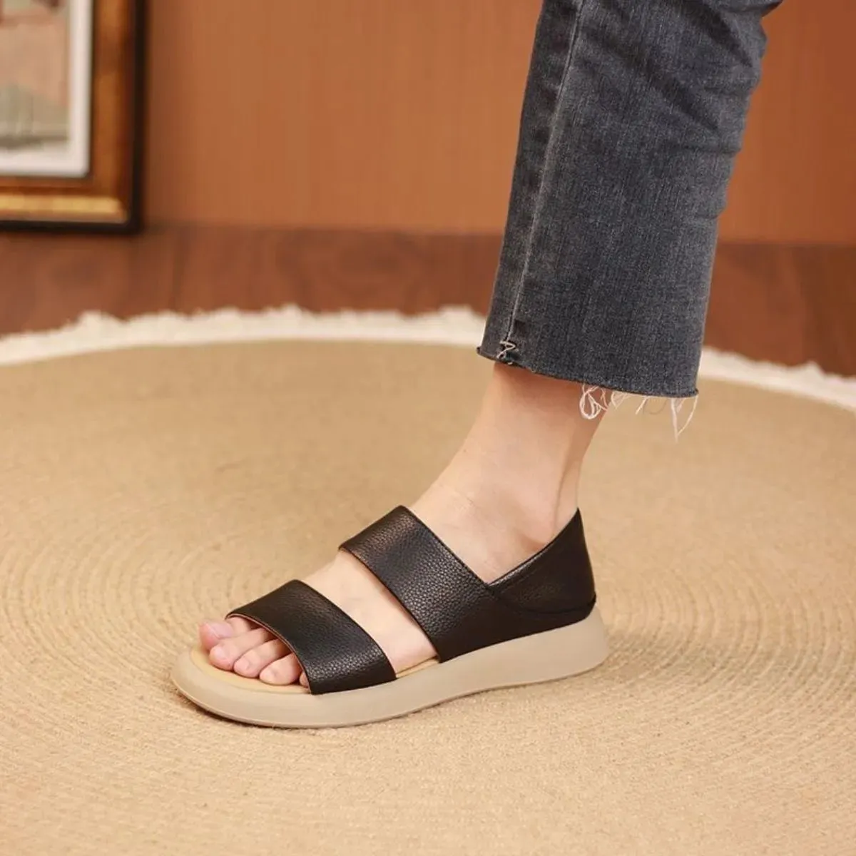 Open Toe Flats Sandals